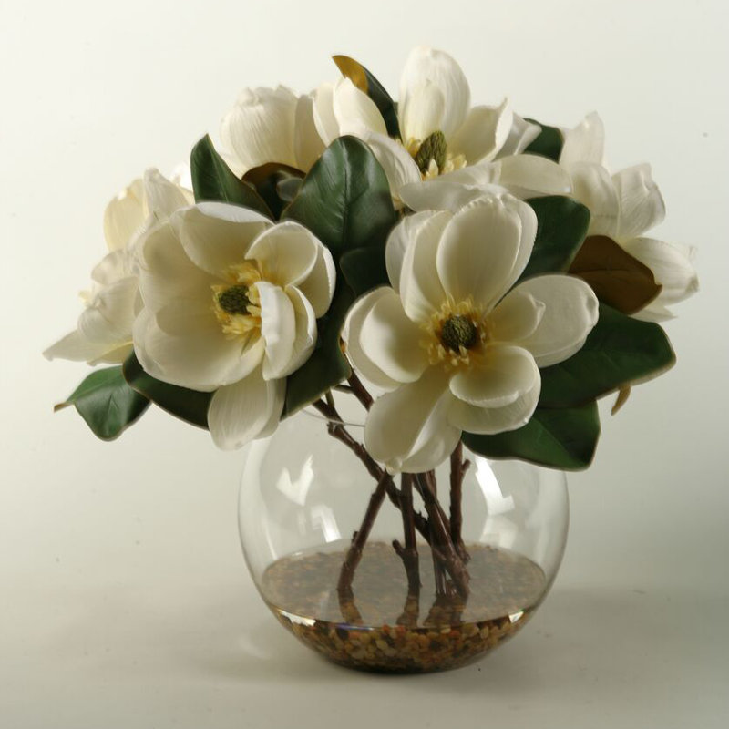 Bol à bulles en verre magnolias central
