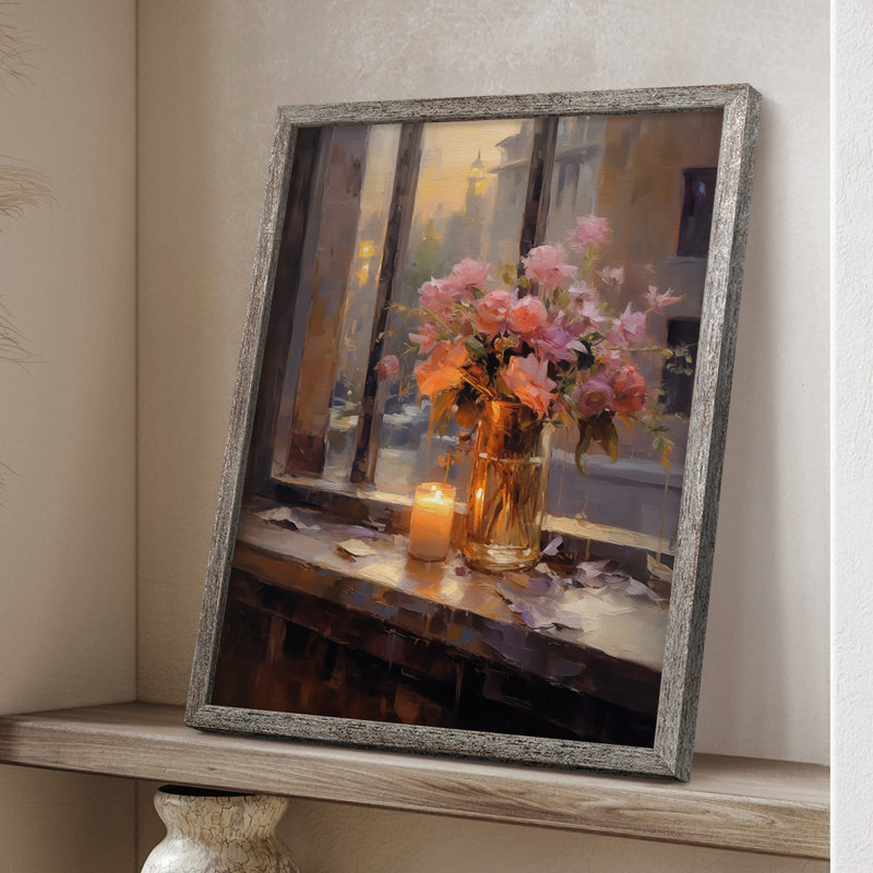 Reproduction encadrée FLORAL Series DCCLXVIII - bois massif