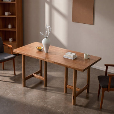 Bureau d'écriture simple brun durable en orme simple