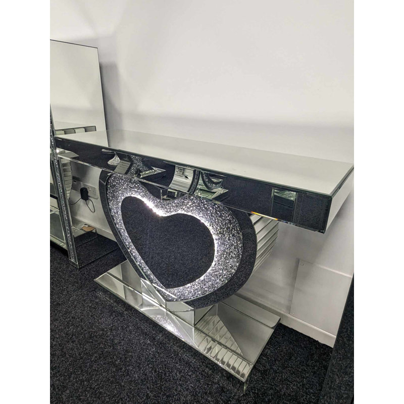 Nova LED Heart Shaped Console Table