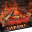 Foyer électrique encastrable 33 pouces avec garniture amovible - Unité de chauffage à écran tactile pour foyer sans fumée et son de feu craquelé Réglages de luminosité de flamme réglables 1500 W de chaleur, 5018 / H de chaleur 400