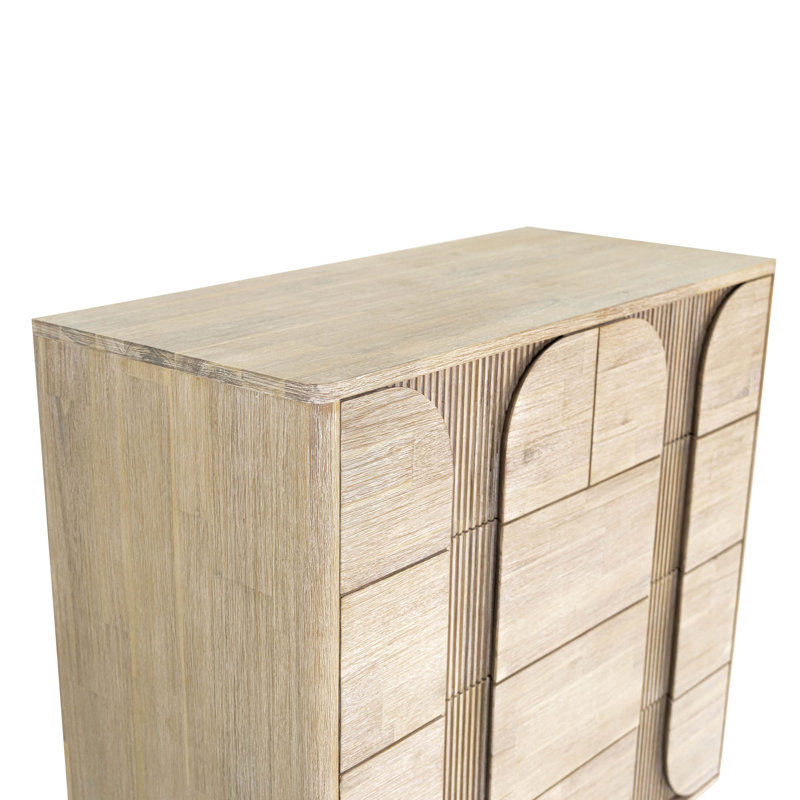 Hina 5-Drawer Acacia Chest
