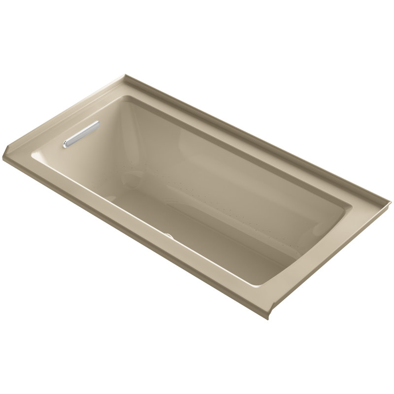 Archer 60" x 30" Drop-in Air Bathtub, Cachemire, Gauche