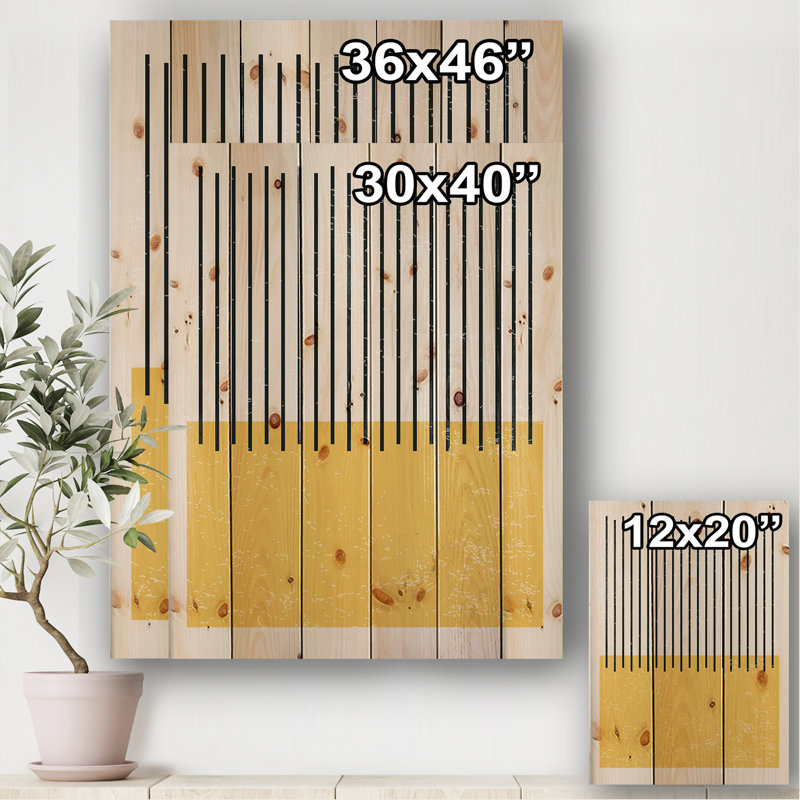 Compositions géométriques minimalistes de formes élémentaires - Reproduction d'art sur bois sans cadre