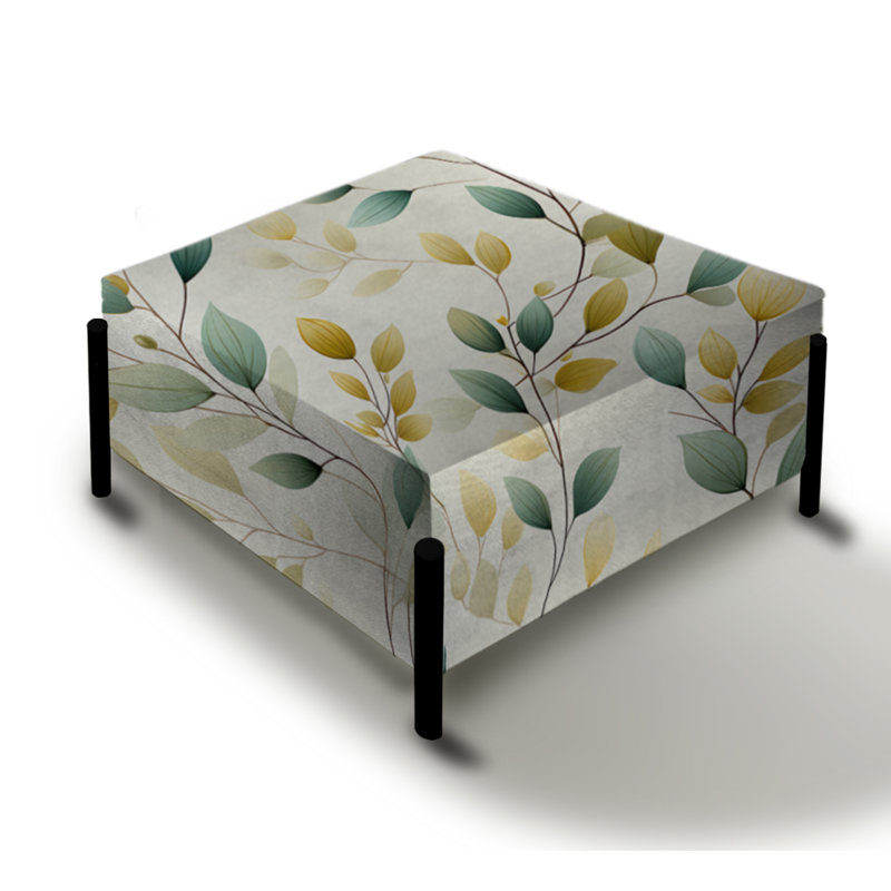 Minimalist Botanicals I - Grand repose-pieds carré botanique