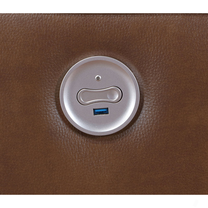 Causeuse inclinable électrique Saddle Brown, Brun