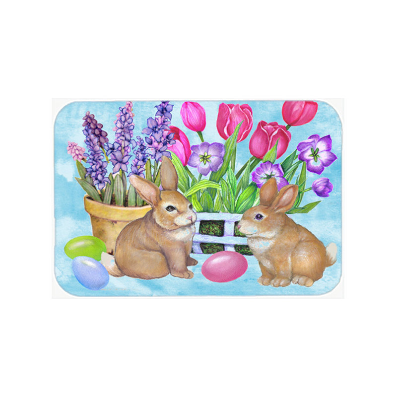 Planche à découper en verre lapin de pâques