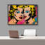Pop Pop Street, Marilyn Monroe, Graffiti vibrant, Portrait de personne célèbre, impression sur toile encadrée-107907686-107907687