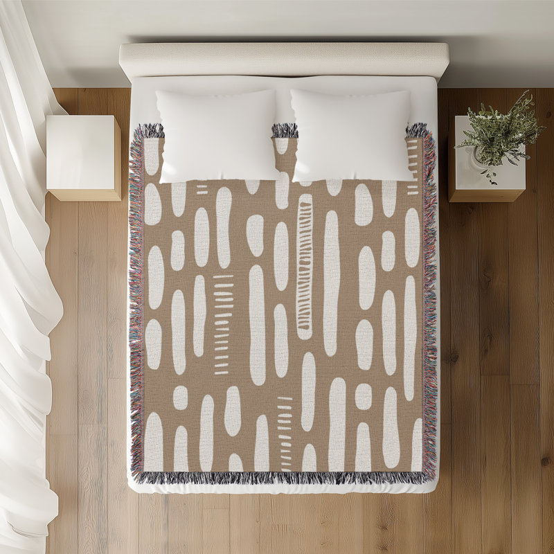 Jeté en coton Deka, 50 x 60, Beige