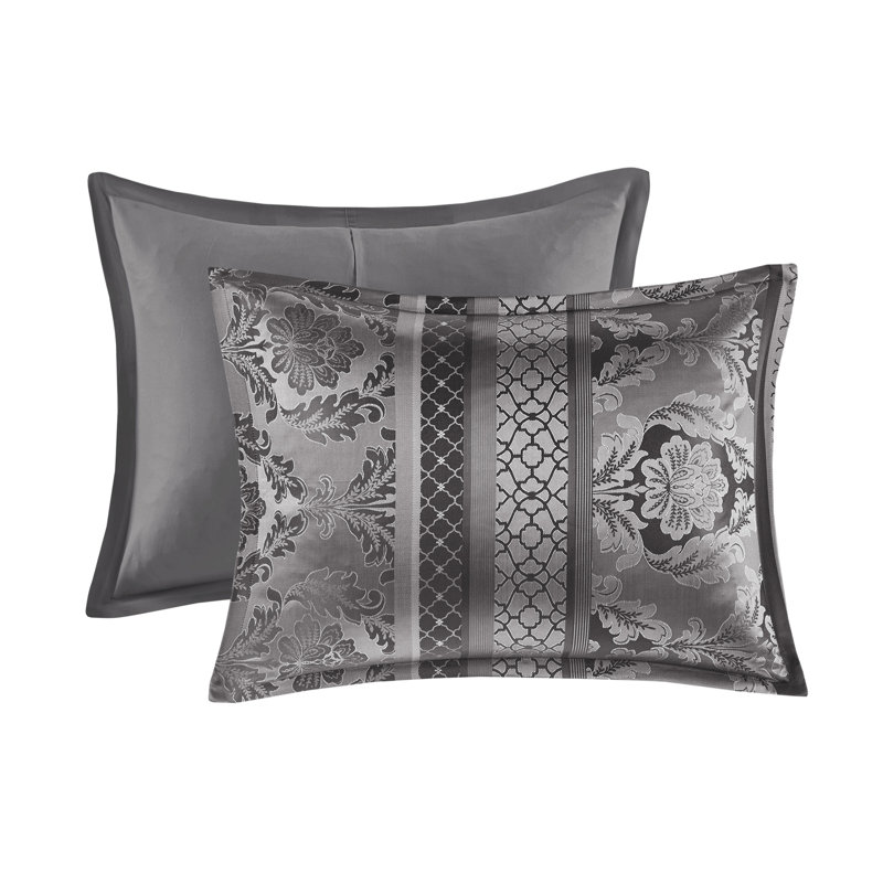 Grey King Bedding Luxury Bed - 7 Piece Comforter