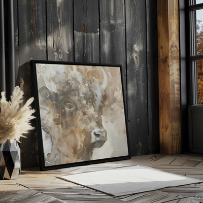 «Abstract Buffalo Portrait II», reproduction sur toile