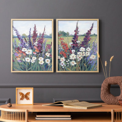 Série FLORAL DCxxxvi-Impression encadrée de qualité supérieure - prête à être accrochée - aucun clou requis - aucun clou requis
