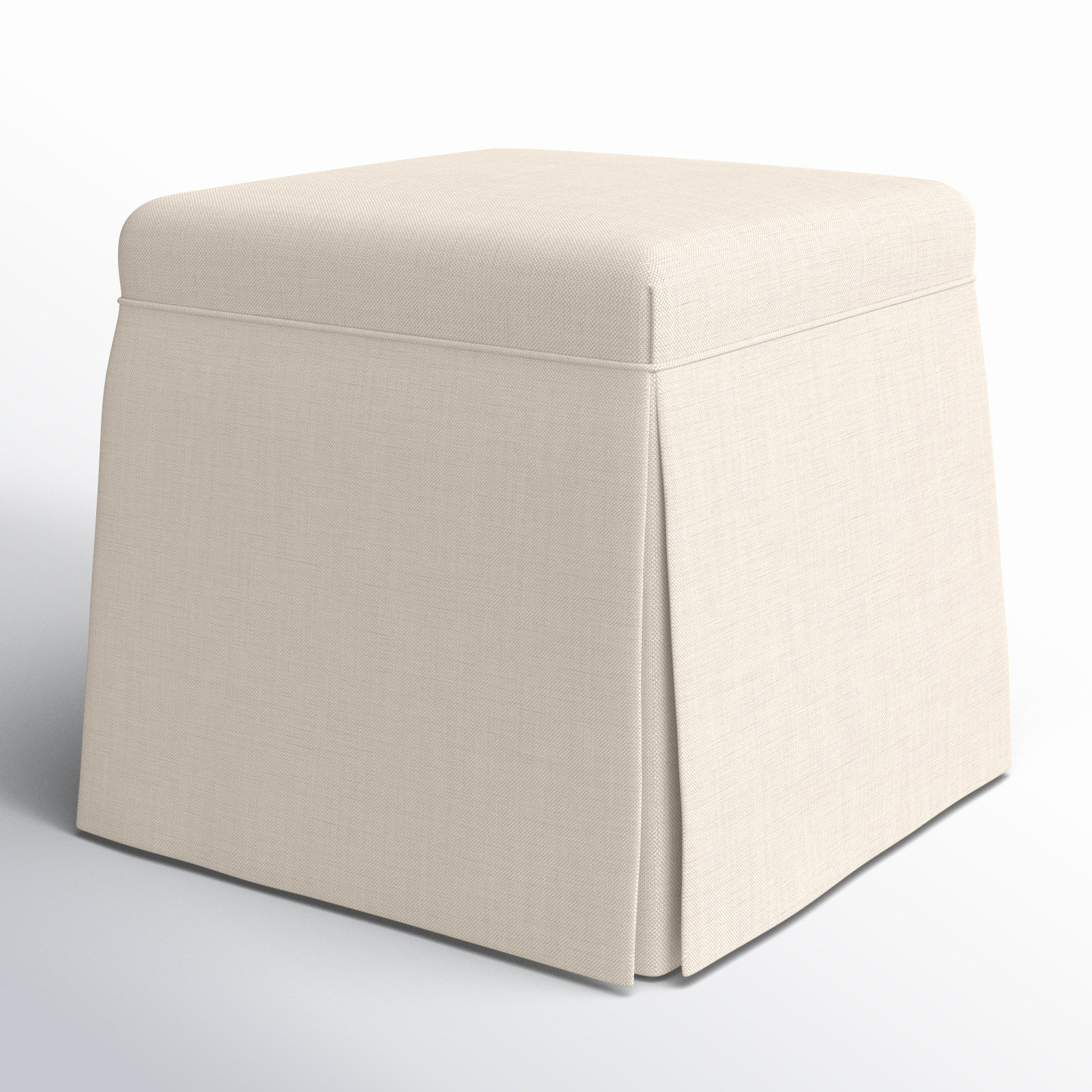 Bash 20" Ottoman, Classic Talc Linen