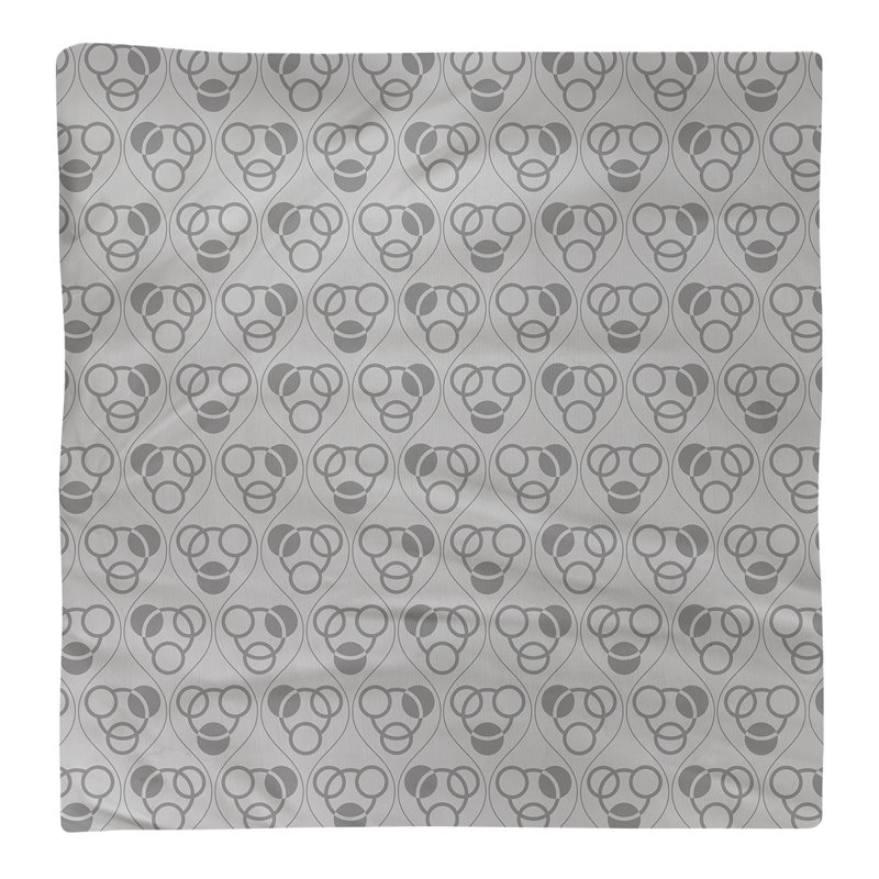 Jordao Cotton Geometric Square Napkin, Grey, Cotton Twill, 0.1" H x 10" W x 10" D