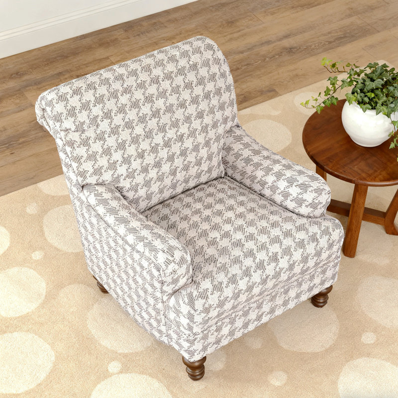Chaise d'appoint rembourrée à dossier haut Modern, Gris