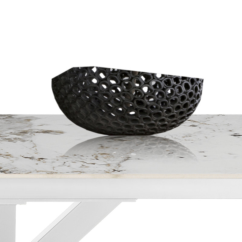Daelynn Extendable Metal Base Dining Table