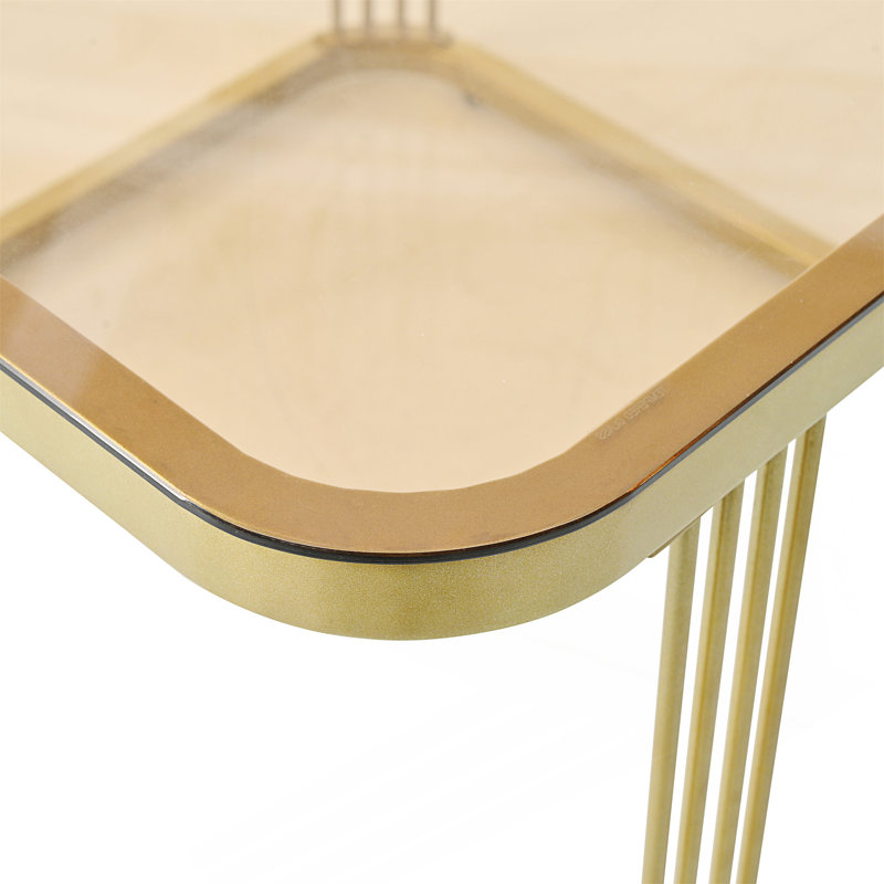 2-In-1 Square Nesting Coffee Table With Wheels & Drawers, Stackable Side Table With High Gloss Marble Grain Top, End Table Set With Tempered Glass For Living Room
