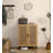 Natural Rattan Storage Cabinet Double