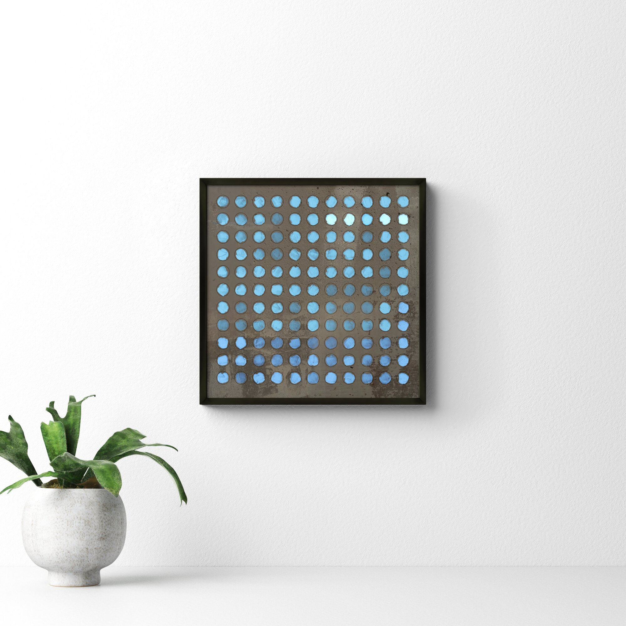 Squared Circles 5 by Jacques Pilon, Black, 16" H x 16" W x 1.25" D