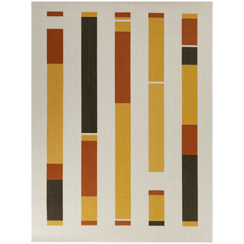 Tapis intérieur / extérieur à tissage plat Kenno, Rectangle 7 pi 10 po x 10 pi