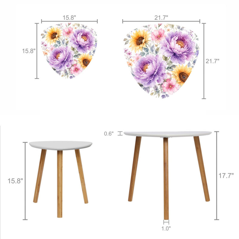 Ensemble de 2 tables basses gigognes Triangle