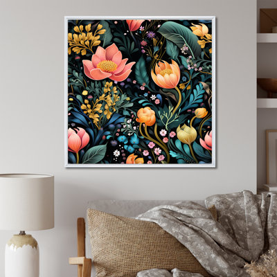 Cristal fleuri motif floral IV - Art mural floral