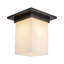 Plafonnier encastré minéral carré en albâtre 8 po (9 po de hauteur) avec finition bronze urbain-124959382-124959381