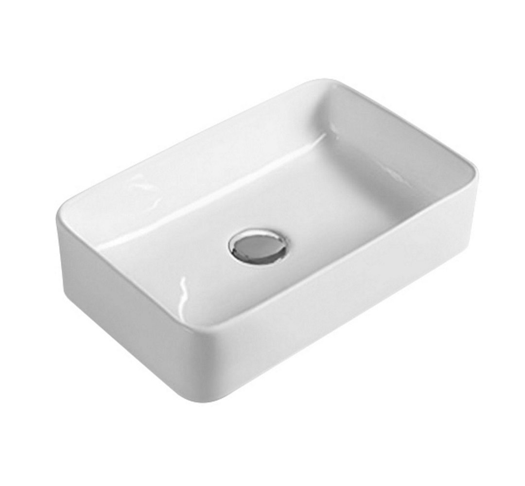 Nuie White Rectangular Counter Top Basin | | Vitreous China | 365Mm X 235Mm - Image 4
