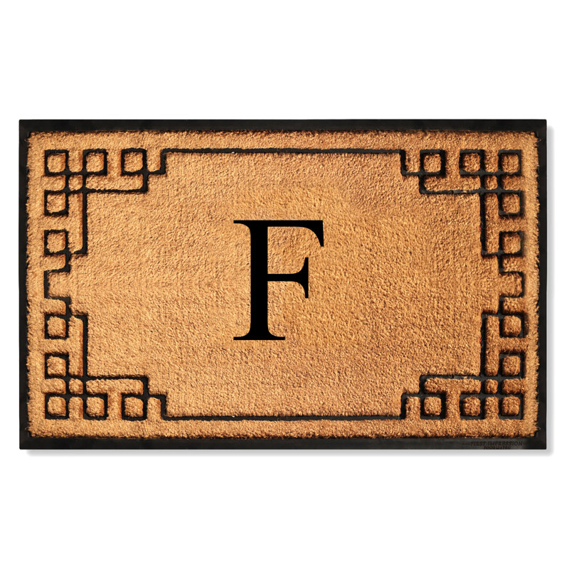 Tapis d'entrée antidérapant Monogram, L 24 po x L 39 po, F