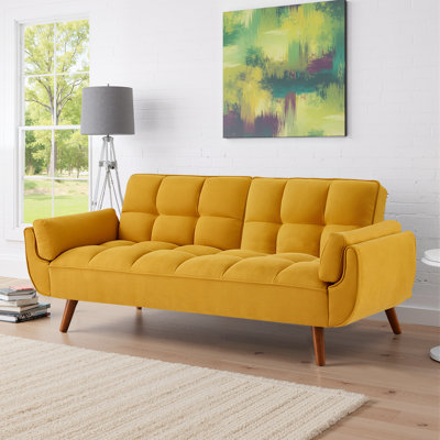 Kamaren Full 75.39" Futons Upholstered Convertible Sofa