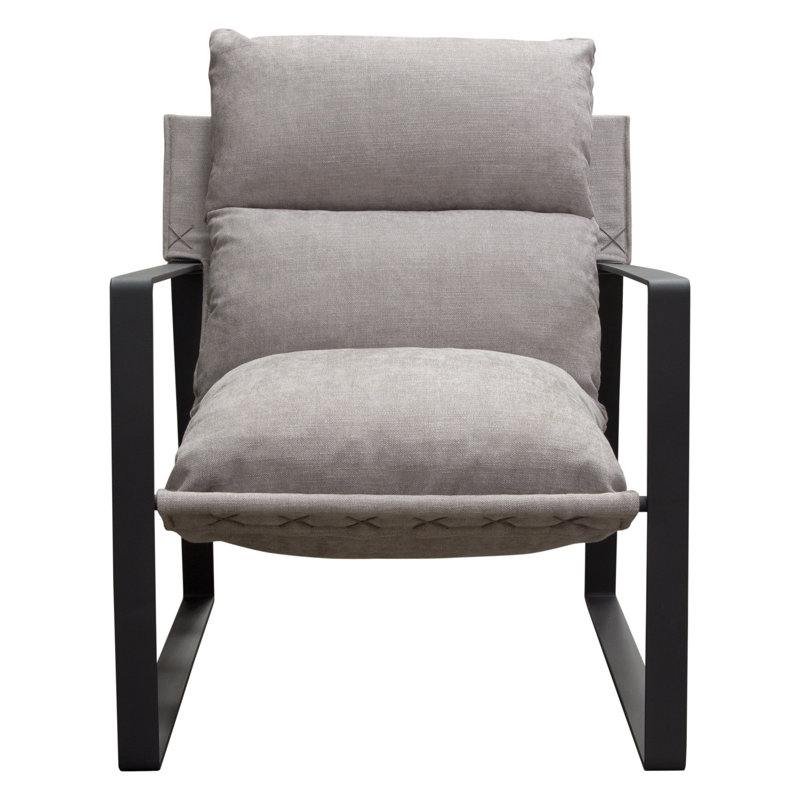 Kassity Upholstered Armchair, Gray Polyester