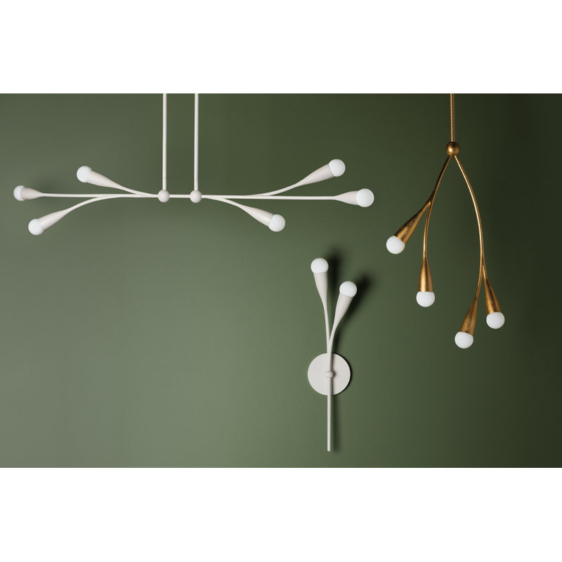 Lustre à 8 lumières Elsa, Blanc texturé