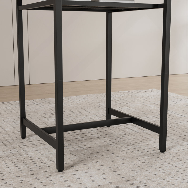 Bar Table, Equipped With 2 Bar Stools , With Backrest And Partition