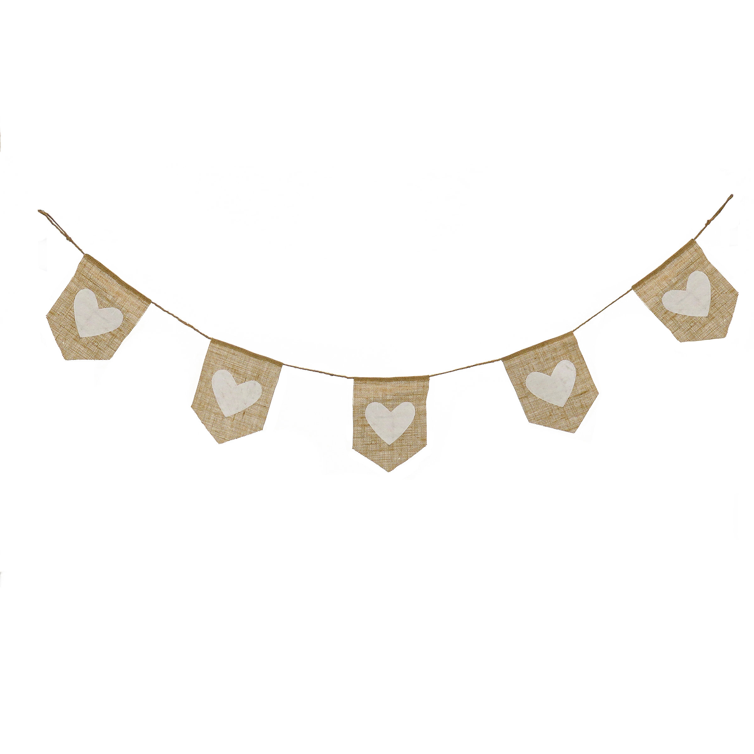 The Holiday Aisle® 6 ft. Valentines White Hearts Garland | Wayfair