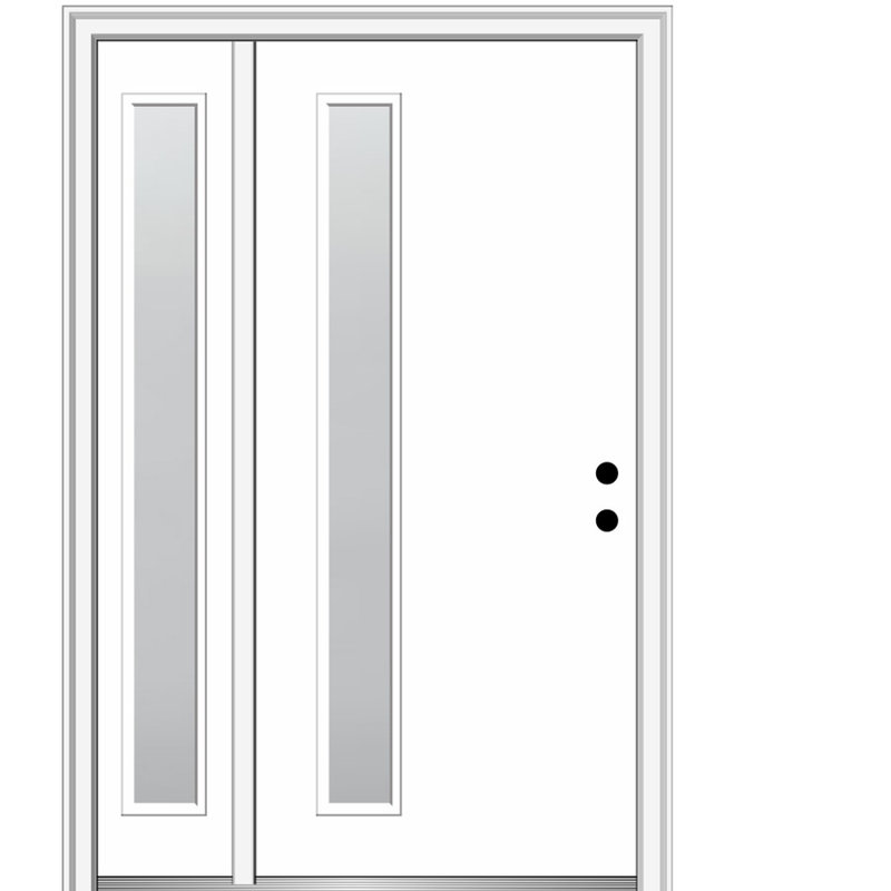 Portes d'entrée pré-suspendues avec projecteur Spotlight, Côté gauche