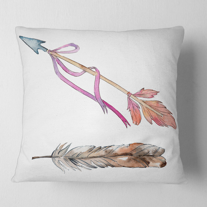 Housse et insert d'oreiller Bird Feather de Wing Square, 18" x 18"