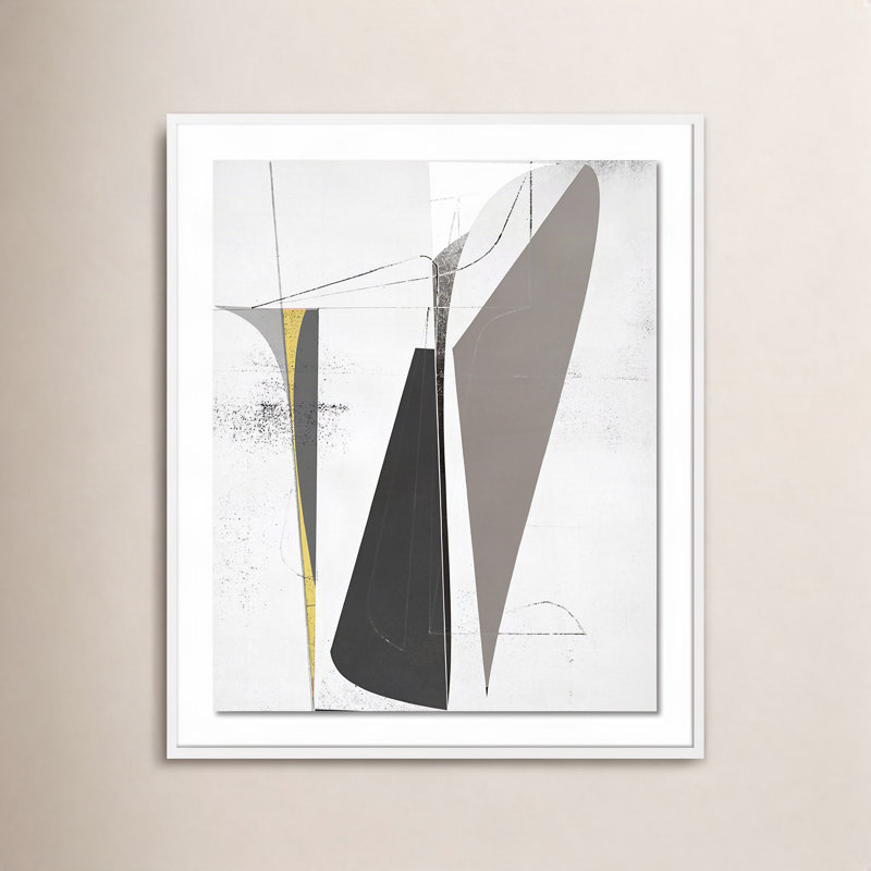 'Ando' Framed Print, 24" H x 20" W x 1.5" D, White