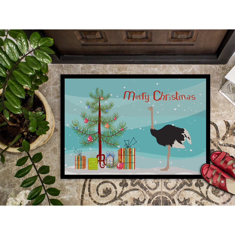 Rizal Non-Slip Christmas Outdoor Doormat, Rectangle 1'6 x 2'3"