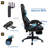 RAYS Reclining Ergonomic Faux Leather Swiveling PC & Racing Game Chair with Footrest-41302464