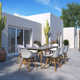 Anautica 74.8'' Rectangular 8 - Person Outdoor Dining Set