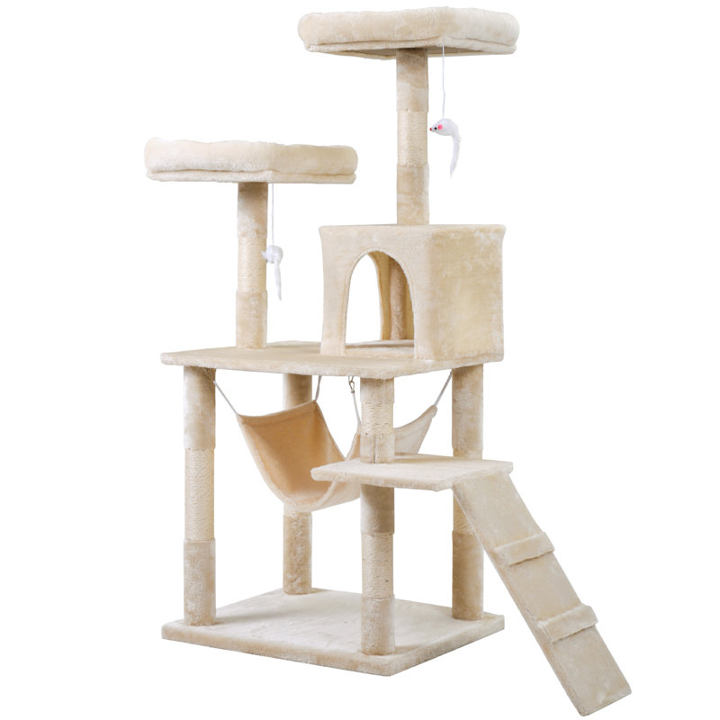 Treva 145 cm H Cat Tree / Condo, Beige