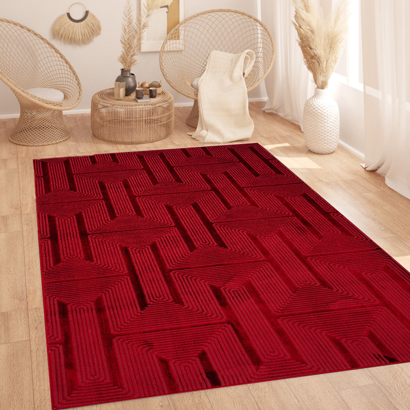 Geometric Area Rug, Rectangle 200 x 290 cm