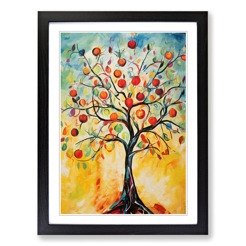 Single Picture Frame Print on Wood, 34cm H x 25cm W, Black Framed