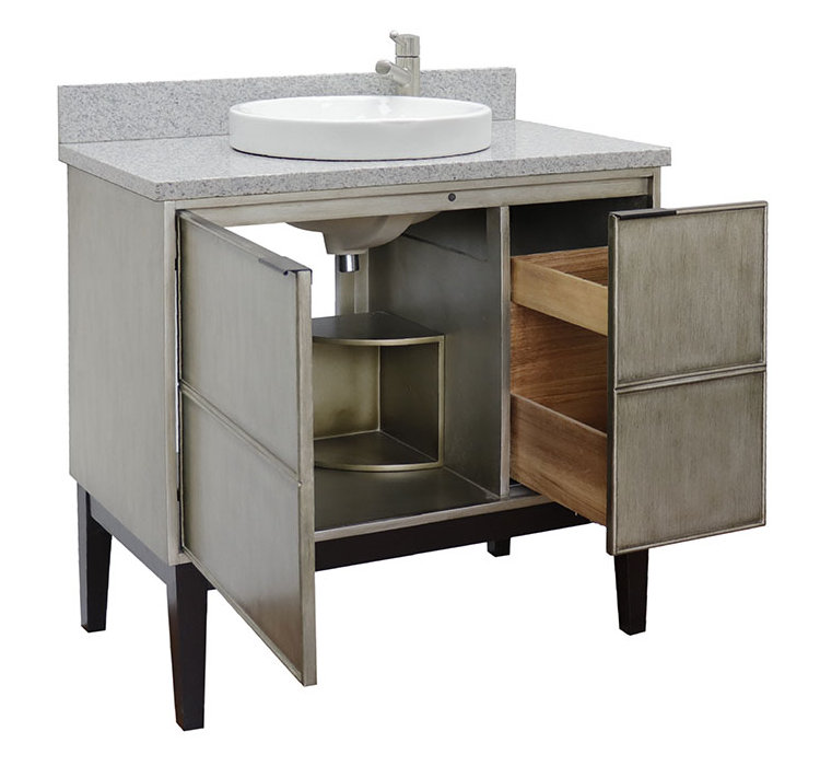 Ensemble de meuble-lavabo simple 37 po, Granite