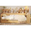 Lit de jour en bois avec tablettes de rangement, lit multifonctionnel avec deux tiroirs de rangement et bureau d'étude-821052991