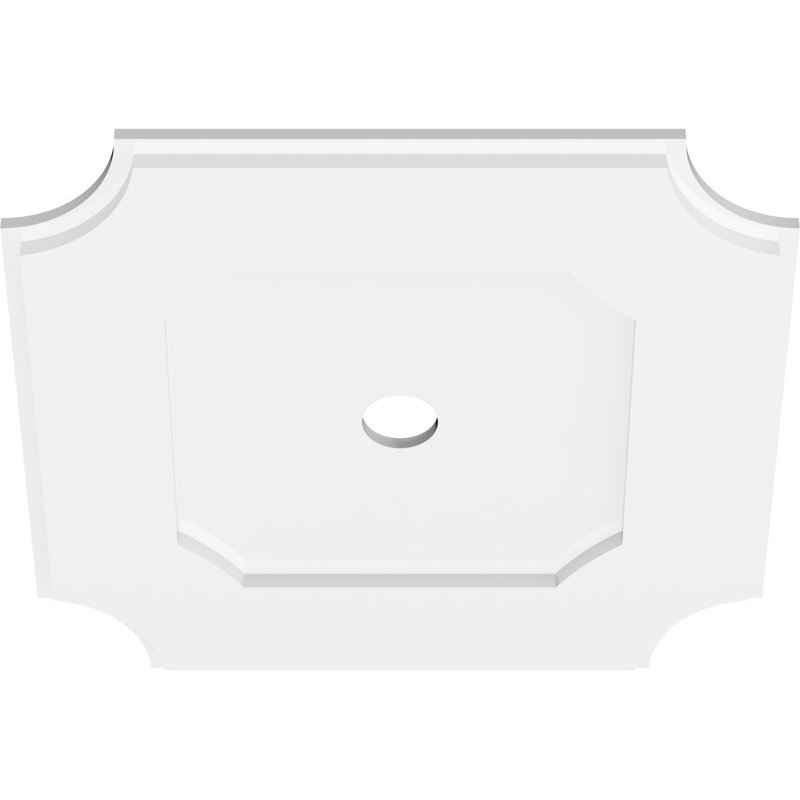 Médaillon de plafond contemporain en PVC de qualité architecturale Locke, H 1 po x l 20 po x P 20 po