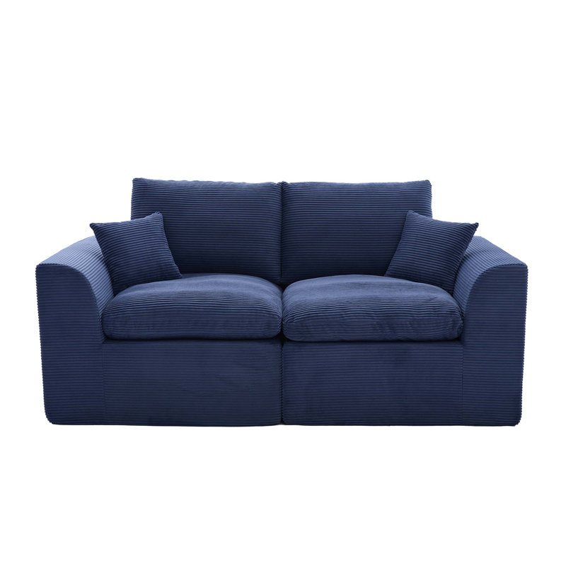 Canapé modulaire modulaire Cloud Couch, canapé moderne Comfy Cloud, 2 places avec housses de coussin Mobilier amovible pour le salon, la chambre à coucher, les appartements, les dortoirs, aucun assemblage requis