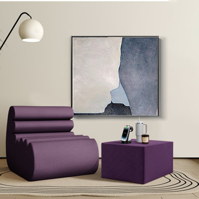 Modern Geometric Velvet Cube Ottoman Bench