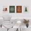 " Bathroom Decor Multicolor Merry Christmas Pine Tree Snowflake Mulled Wine Holidays Celebrations " 4 - Pieces-97770566-97770567