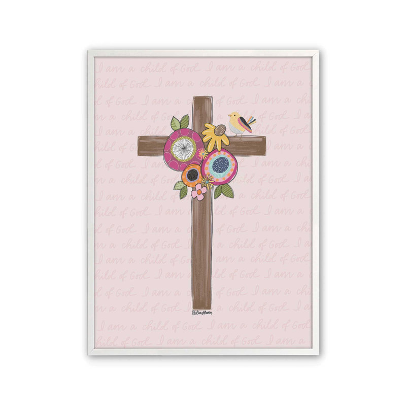 I Am a Child of God by Lisa Larson Art Print, 18 W x 24 H, Framed Print, White
